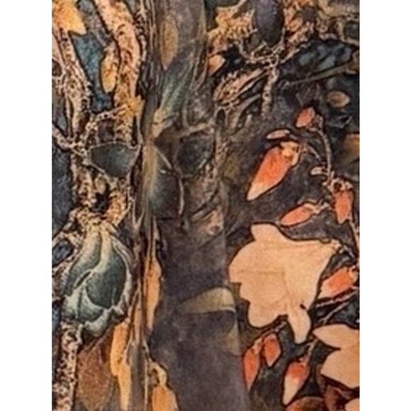 Solitaire by Ravi Khosla Floral Faux Suede Waterfall Drape Jacket Boho S - Picture 4 of 7